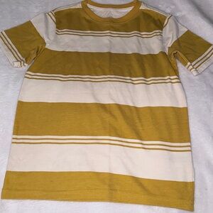 Wonder Nation Yellow and Cream Striped Tee